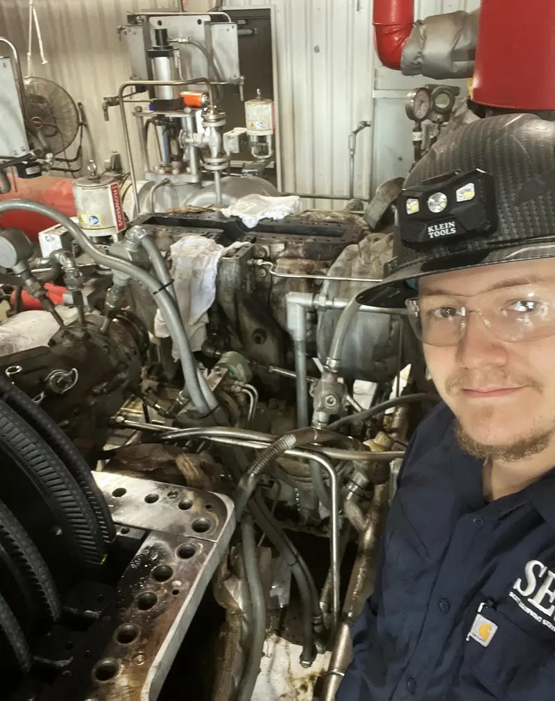 Mike Scott, owner of Scott Equipment Services, on a job site